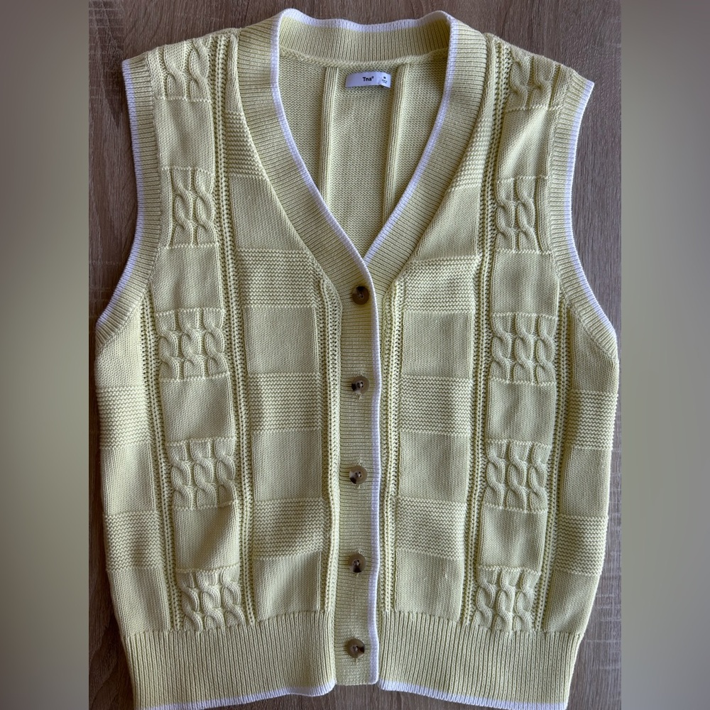 TNA Yellow Sweater Vest